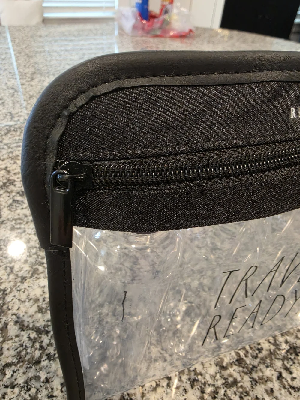 Rae Dunn "Travel Ready" Clear Travel Bottle Set - Black Trim - Picture 4 of 6